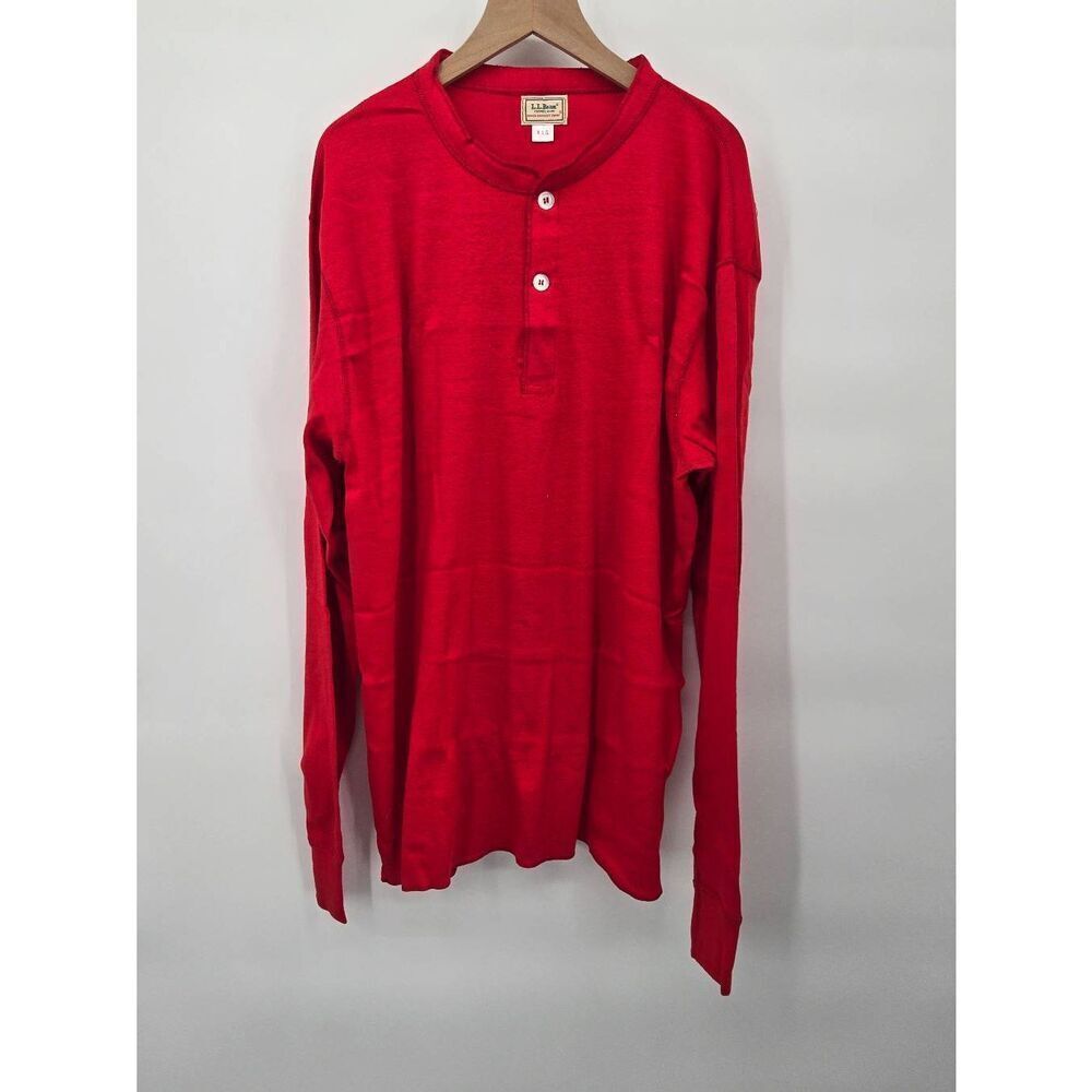 Vintage 90's LL Bean River Driver's Shirt Size XL Long Sleeve Red
